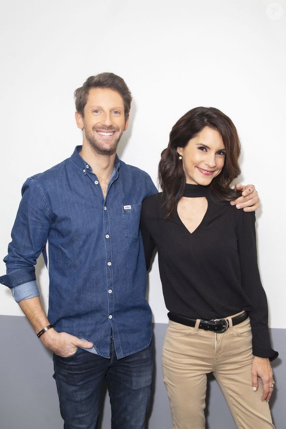 Exclusif - Romain Grosjean et sa femme Marion Jollès - Backstage de l'émission On Est En Direct (OEED) du samedi 20/11/2021,  présentée par L.Salamé et L.Ruquier - Paris 20/11/2021 - © Jack Tribeca / Bestimage