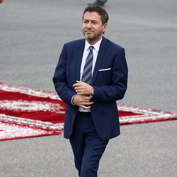 Bernard Montiel - Cérémonie d'accueil officielle du Président de la République, Emmanuel Macron et de Brigitte Macron sur la place Mechouar à Rabat au Maroc le 28 octobre 2024. © Dominique Jacovides/Bestimage