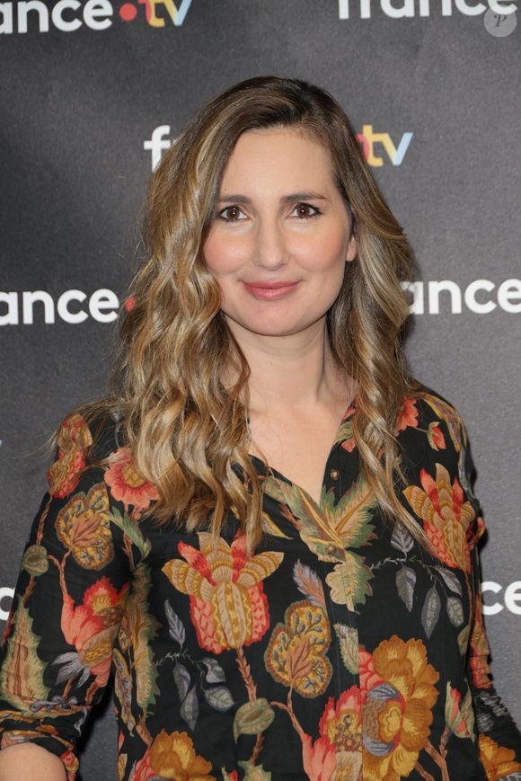 Marie Portolano - Photocall à l'occasion des 40 ans de l'émission "Télématin" au siège de France Télévisions à Paris le 6 février 2025. © Coadic Guirec/Bestimage