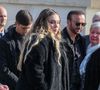 Mais aussi de Milla, sa belle-fille, née d'une ancienne relation d'Emilie Dequenne 
Milla Savarese, la fille de la défunte, Michel Ferracci, Brigitte Dequenne, la mère de la défunte à la sortie des obsèques d'Emilie Dequenne au cimetière Père Lachaise à Paris, France, le 26 mars 2025. © Cyril Moreau/Bestimage