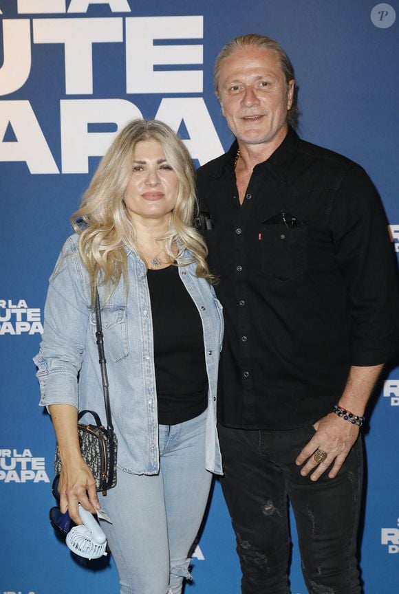 Emmanuel Petit et sa compagne Asma - Avant-Première "Sur la Route de Papa" UGC Bercy à Paris le 16 juin 2025. © Marc Ausset-Lacroix/Bestimage