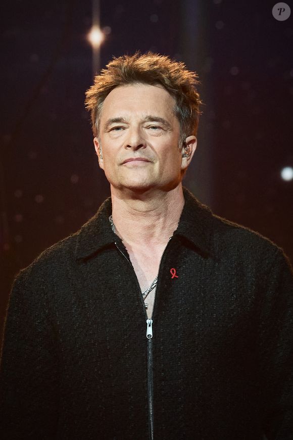 David Hallyday lors de l’enregistrement de l’émission “Les stars s’unissent pour le Sidaction” au théâtre Marigny à Paris, France, le 11 mars 2025. L’émission sera diffusée en prime le 22 mars sur France 2. © Guirec-Moreau/ Bestimage
