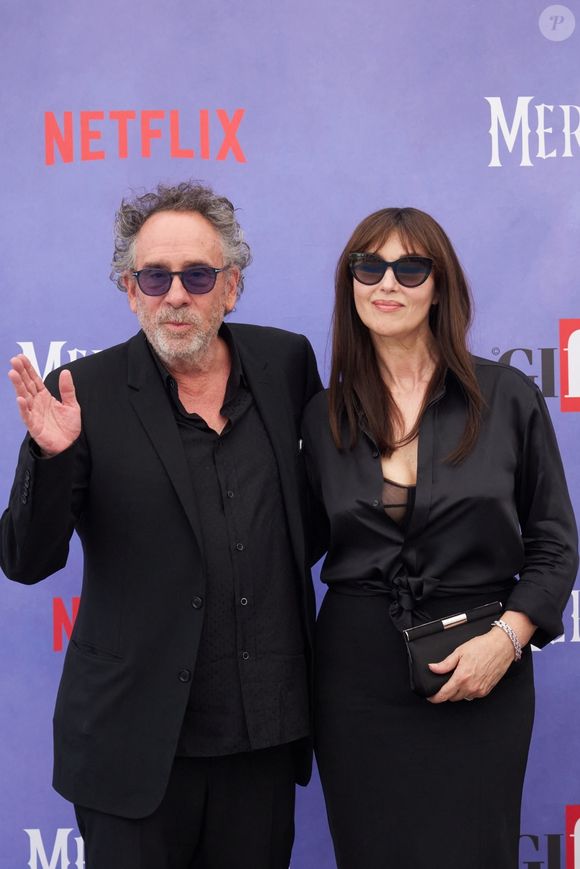 Monica Bellucci et son compagnon Tim Burton lors du 55ème édition du Giffoni Film Festival, le 25 juillet 2025 @SGP / BESTIMAGE