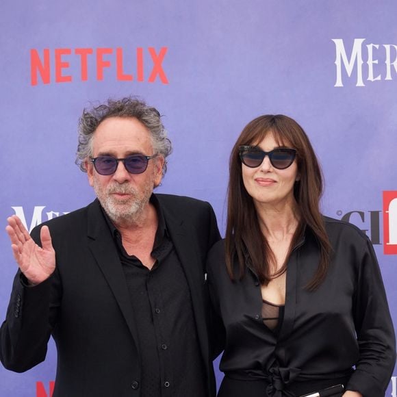 Monica Bellucci et son compagnon Tim Burton lors du 55ème édition du Giffoni Film Festival, le 25 juillet 2025 @SGP / BESTIMAGE