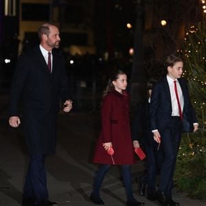 Le prince William, prince de Galles, La princesse Charlotte de Galles - La famille royale d'Angleterre assiste à la messe "Together At Christmas Carol" à l'abbaye de Westminster à Londres, Royaume-Uni le 6 Décembre, 2024