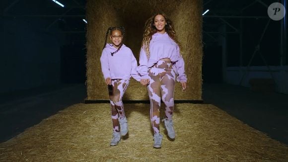 Beyonce, avec ses filles Blue Ivy et Rumi, fait la promotion de sa ligne de vêtements pour enfants Ivy Park Kids Rodeo conçue avec Adidas. Los Angeles. Le 12 août 2021.