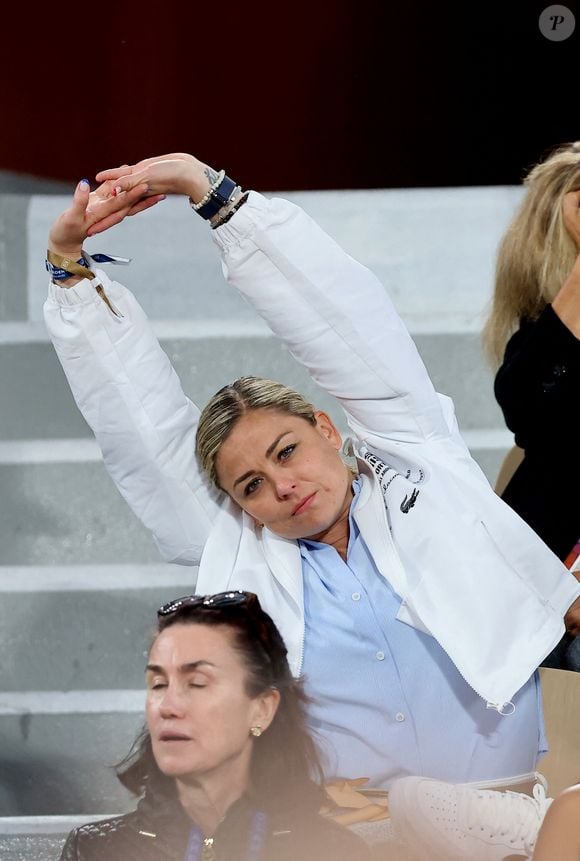 Laure Boulleau dans les tribunes lors des Internationaux de France de Tennis de Roland Garros 2025, à Paris, France, le 28 mai 2025. © Jacovides-Moreau/Bestimage