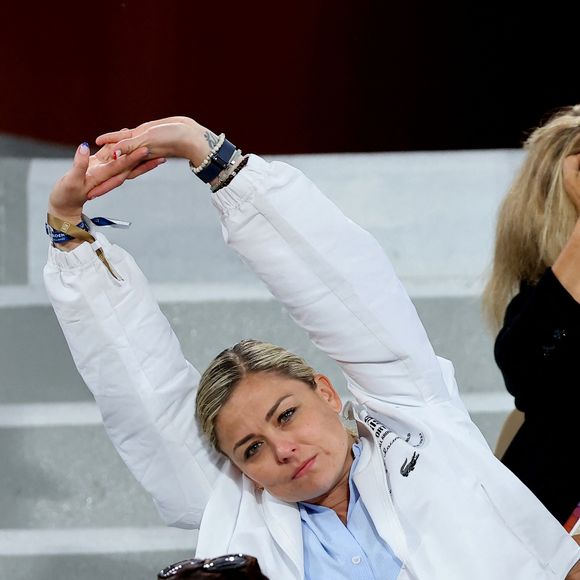 Laure Boulleau dans les tribunes lors des Internationaux de France de Tennis de Roland Garros 2025, à Paris, France, le 28 mai 2025. © Jacovides-Moreau/Bestimage