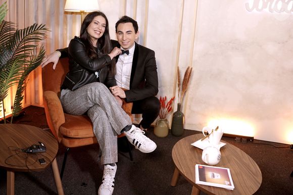 Exclusif - Jordan de Luxe et Lucie Bernardoni lors de l'enregistrement de l'émission "Chez Jordan" à Paris le 6 juin 2022.

Photo : Cédric Perrin / Bestimage