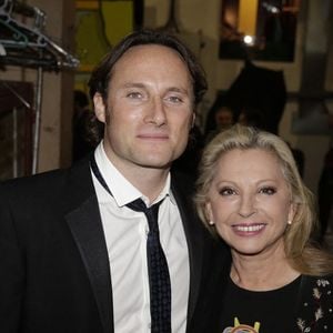 Veronique Sanson et son fils Christopher Stills dans les Backstage de la 7eme Ceremonie de remise des Grands Prix Sacem aux Folies Bergere a Paris, France, le 30 Novembre 2015. Photo de Jerome Domine/ ABACAPRESS.COM