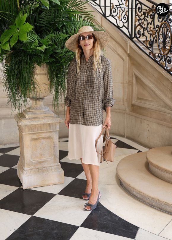 Alexandra Golovanoff au photocall du défilé de mode DIOR Collection Haute Couture Automne/Hiver 2026-2027 lors de la Fashion Week de Paris (PFW) au musée Rodin, à Paris, France, le 6 juillet 2026. © Denis Guignebourg/Bestimage