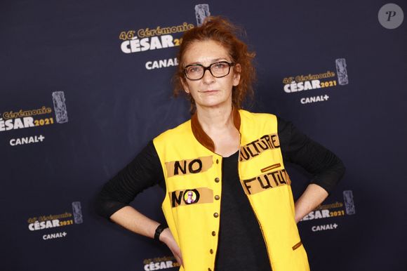 Corinne Masiero lors du photocall lors de la 46ème cérémonie des César à l'Olympia à Paris, France, le 12 mars 2021.© Thomas Samson / Pool / Bestimage