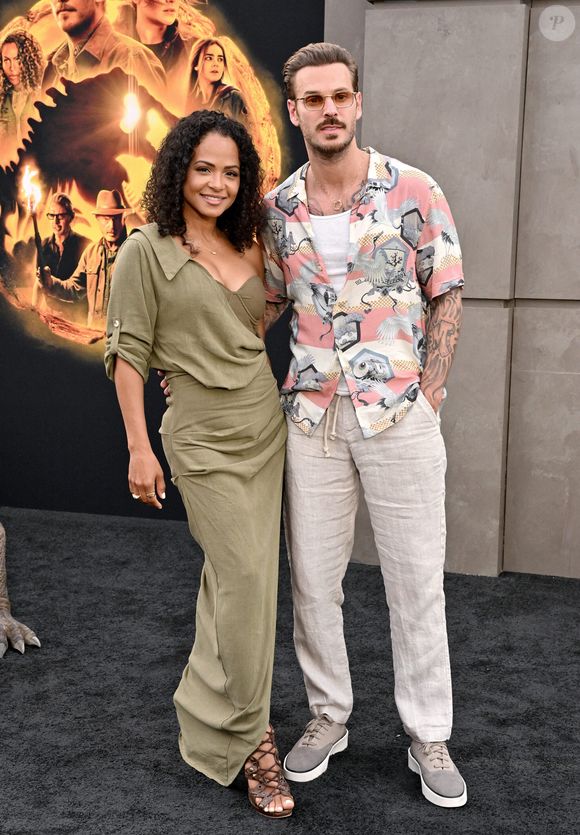 Christina Milian et Matt Pokora à la première de Jurassic World Dominion d'Universal Pictures au TCL Chinese Theater, Los Angeles, CA, USA, le lundi 6 juin 2022. Photo par Bauer-Griffin/INSTARImages/ABACAPRESS.COM