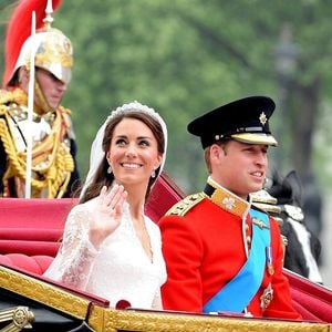 Archive - Le prince William, prince de Galles, et Catherine (Kate) Middleton, princesse de Galles lors de leur mariage en 2011.