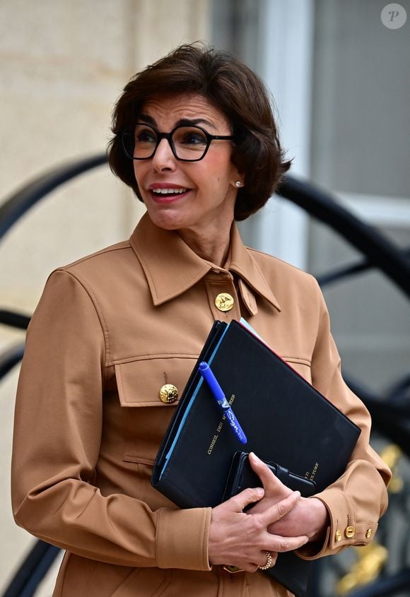 Rachida Dati - Sorties du Conseil des ministres au palais de l'Elysée à Paris le 30 juillet 2025. © Christian Liewig / Bestimage