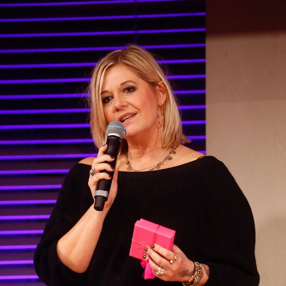 Exclusif - Flavie Flament (trophée d'honneur) - Cérémonie des "Trophées Media Club Elles 2024" à la SACEM à Neuilly-sur-Seine, France, le 7 février 2024. © Christophe Clovis/Bestimage