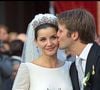 Bien que l'artiste ne soit pas issue d'une famille aristocratique, ils ont pu se marier en 2003
Mariage de Clotilde Courau et Emmanuel-Philibert de Savoie à Rome. LAPRESSE / BESTIMAGE