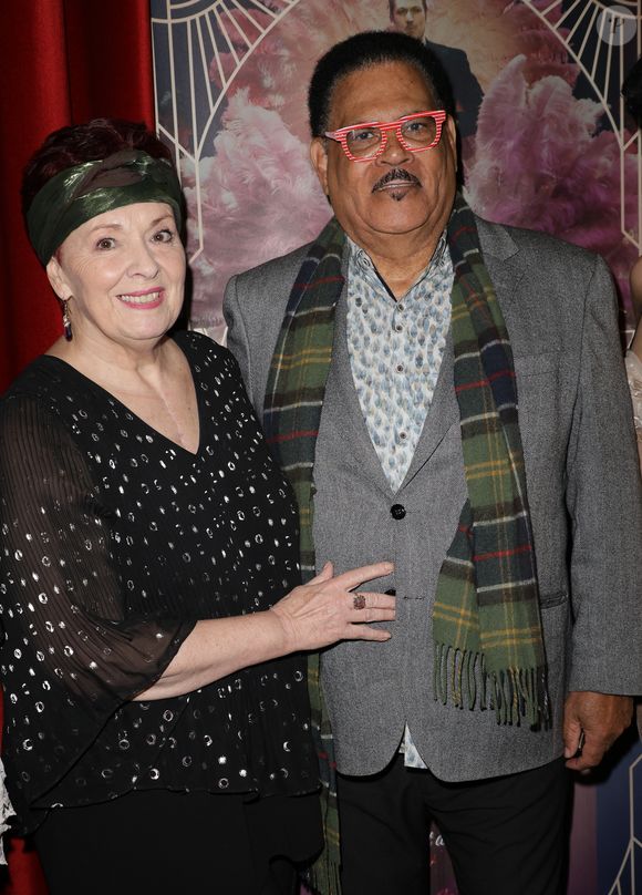 Fabienne Thibeault et son mari Christian Montagnac - Générale de la comédie musicale "Victor Lustig, l’homme qui vendit la Tour Eiffel" au théâtre Bobino à Paris le 22 octobre 2025. © Coadic Guirec/Bestimage