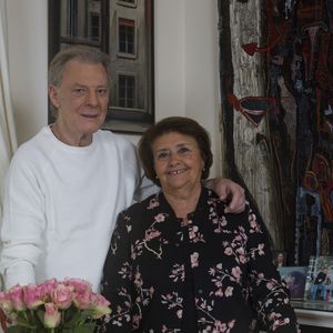 Herbert Leonard et sa femme Cléo chez eux à Barbizon le 2016/12/2016