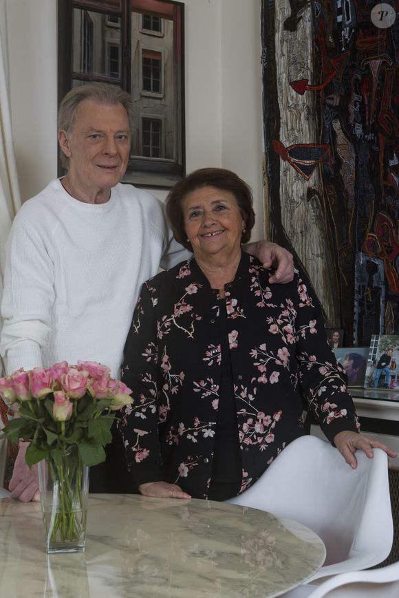 Herbert Leonard et sa femme Cléo chez eux à Barbizon le 2016/12/2016