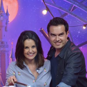 Faustine Bollaert et son mari Maxime Chattam - People au lancement du nouveau spectacle "Mickey et le magicien" au Parc Disneyland Paris. Le 2 juillet 2016 © Giancarlo Gorassini / Bestimage