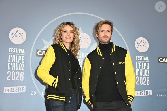 Elodie Fontan et Philippe Lacheau posant pour un photocall lors du 29ème Festival du Film de Comédie à L'Alpe d'Huez, France, le 21 janvier 2026. Photo par Mireille Ampilhac/ABACAPRESS.COM