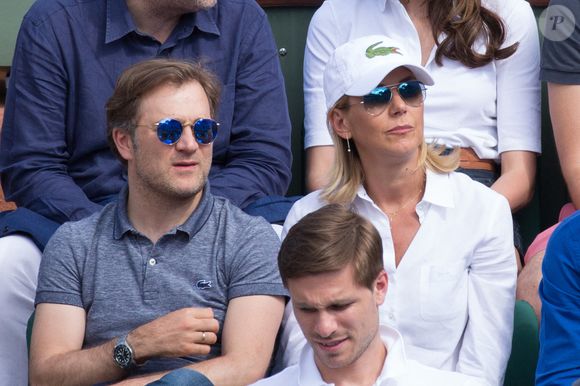 Laurence Ferrari et son mari le violoniste Renaud Capuçon dans les tribunes lors des Internationaux de France de Tennis à l'arène Roland-Garros le 02 juin 2018 à Paris, France. Photo par Nasser Berzane/ABACAPRESS.COM