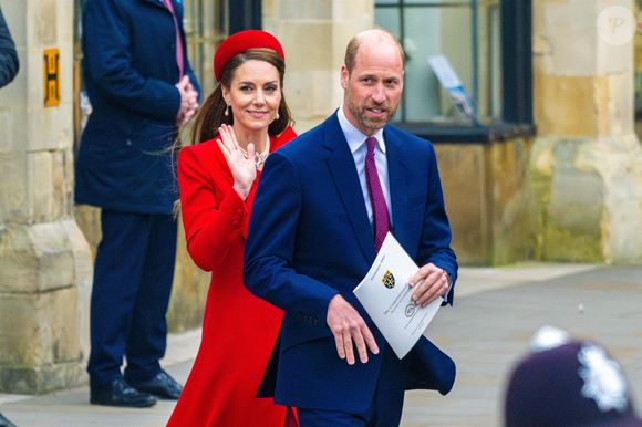 Le prince William, prince de Galles, et Catherine (Kate) Middleton, princesse de Galles, célèbrent le 76ème Commonwealth Day à l'abbaye de Westminster à Londres, le 10 mars 2025. Backgrid USA / Bestimage