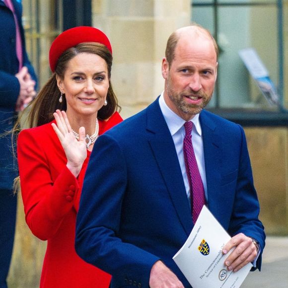 Le prince William, prince de Galles, et Catherine (Kate) Middleton, princesse de Galles, célèbrent le 76ème Commonwealth Day à l'abbaye de Westminster à Londres, le 10 mars 2025. Backgrid USA / Bestimage