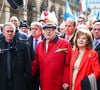 Lorrain de Saint Affrique, Jean-Marie Le Pen et sa femme Jany Le Pen - Jean-Marie Le Pen lors de son traditionnel hommage du 1er mai à Jeanne d'Arc - Paris le 1 er Mai 2017