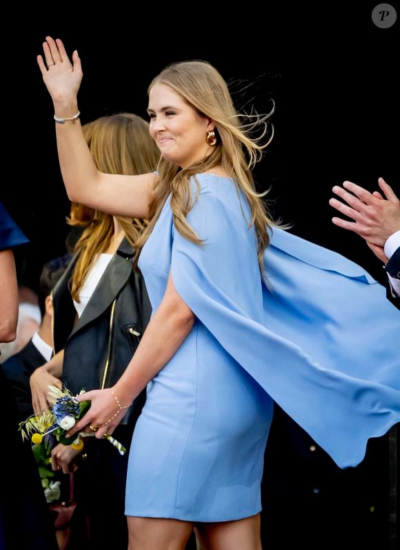 Opérée, elle souffre d'une fracture du bras. 
La princesse héritière Amalia (La princesse Catharina-Amalia des Pays-Bas), 12e fête du Roi 2025 à Doetinchem, province de Gueldre, Pays-Bas, 26 avril 2025.
©Dana Press / Bestimage