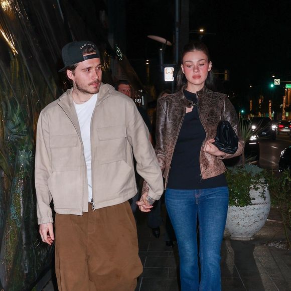 Brooklyn Bekcham et sa femme Nicola Peltz à Beverly Hills. Backgrid USA / Bestimage
