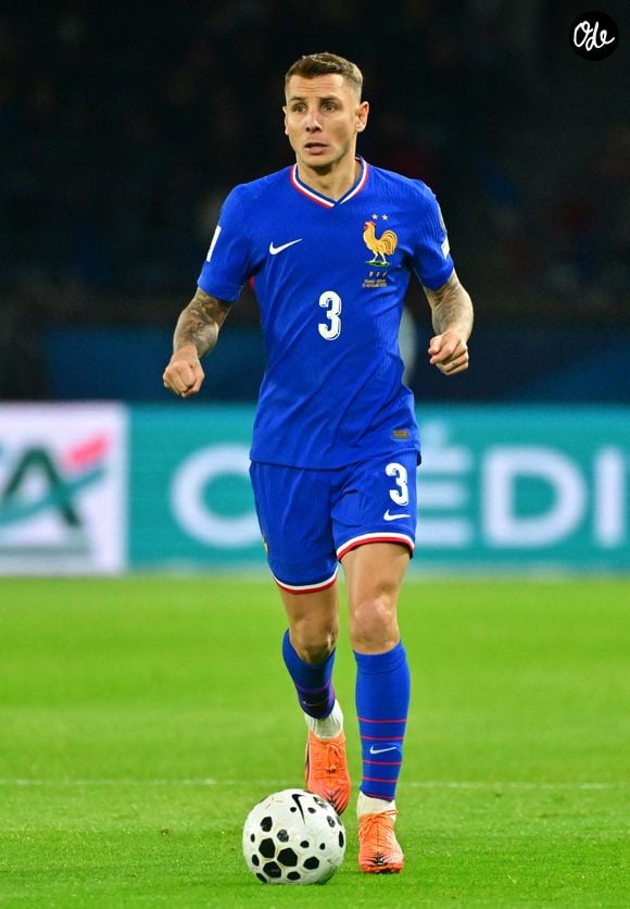 Lucas Digne - 2026 World Cup qualifiers Europe zone group D football match between France and Ukraine at Parc des Princes (4-0) on November 13, 2025 in Paris, France. © Christian Liewig/Bestimage
