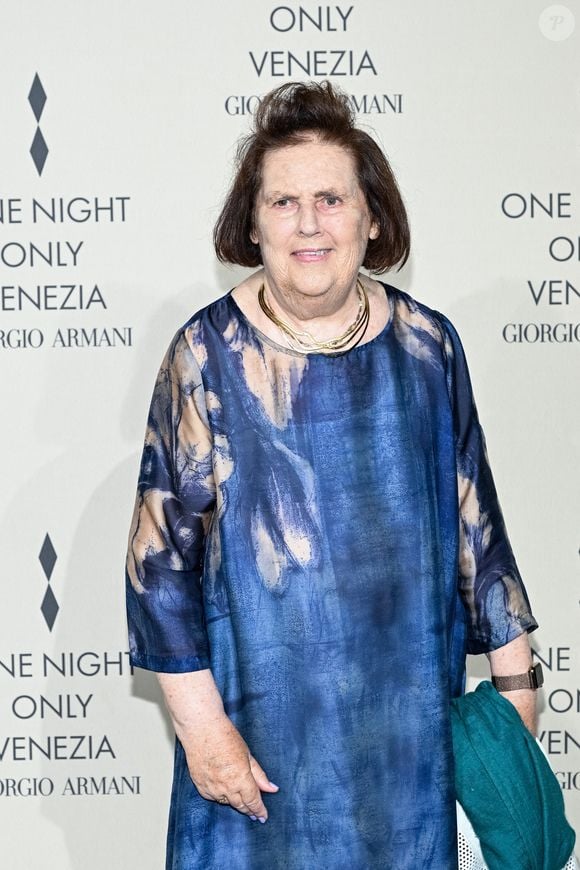 Suzy Menkes au photocall du défilé Giorgio Armani "One Night Only" en marge du 80ème festival international du film de Venise, La Mostra, à Venise, Italie, le 2 septembre 2023. © Alfonso Catalano/SGP/Bestimage