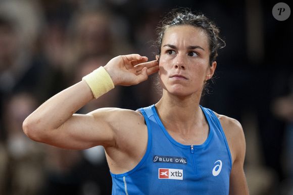 La française Loïs Boisson remporte le quart de finale face à M.Andreeva lors des internationaux de France de Tennis de Roland Garros 2025 (Jour 11), à Paris, France, le 4 juin 2025. © Jacovides-Moreau/Bestimage