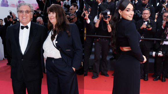 Clôture du Festival de Cannes : Daniel Auteuil avec sa femme Aurore (qui a 27 ans de moins) très décontractée, Camélia Jordana glamour