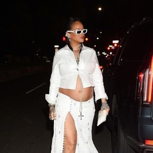 Rihanna, enceinte, et son compagnon A$AP Rocky à l'after-party du "MET Gala 2023" au club Virgo à New York, le 1er mai 2023.

© Bestimage