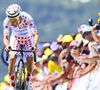Lenny Martinez est en tête du classement des grimpeurs, lui octroyant le privilège de porter le prestigieux maillot à pois.

Le Français Lenny Martinez, à l'arrivée de la 13e étape de la 112e édition du Tour de France, le 18 juillet 2025, à Peyragudes, France. © Photo News/Psnewz/Bestimage