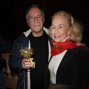 Jacques Rouveyrollis et Brigitte Fossey - Jacques Rouveyrollis à fêté ses 60 ans de Lumières au théâtre Edouard 7 à Paris le 14 décembre 2025. © Coadic Guirec / Bestimage