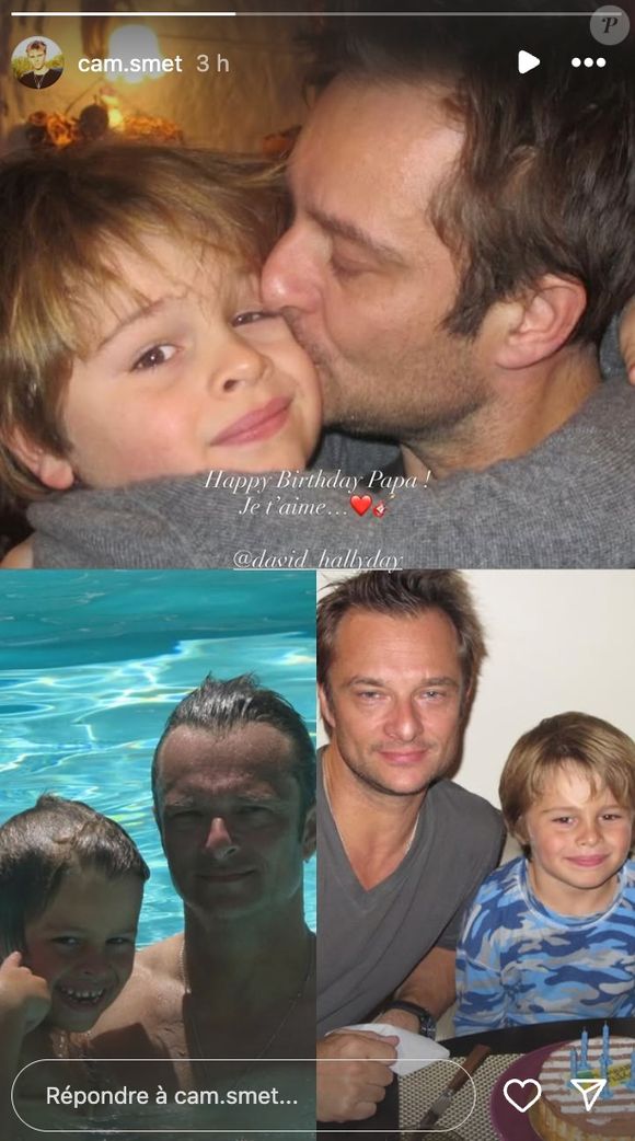 "Joyeux anniversaire papa. Je t'aime", a légendé le jeune homme de 20 ans en story Instagram. Et ce n'est pas tout ! 

Cameron Smet partage de rares clichés vintages avec son papa David Hallyday sur Instagram ce jeudi 14 août 2025 (Capture d'écran).