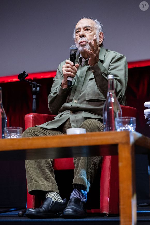 15 octobre 2024 : le réalisateur Francis Ford Coppola à sa masterclass lors du 19ᵉ Festival du film de Rome à la Sala Sinopoli, à Rome, Italie.

© Zuma Press / Bestimage