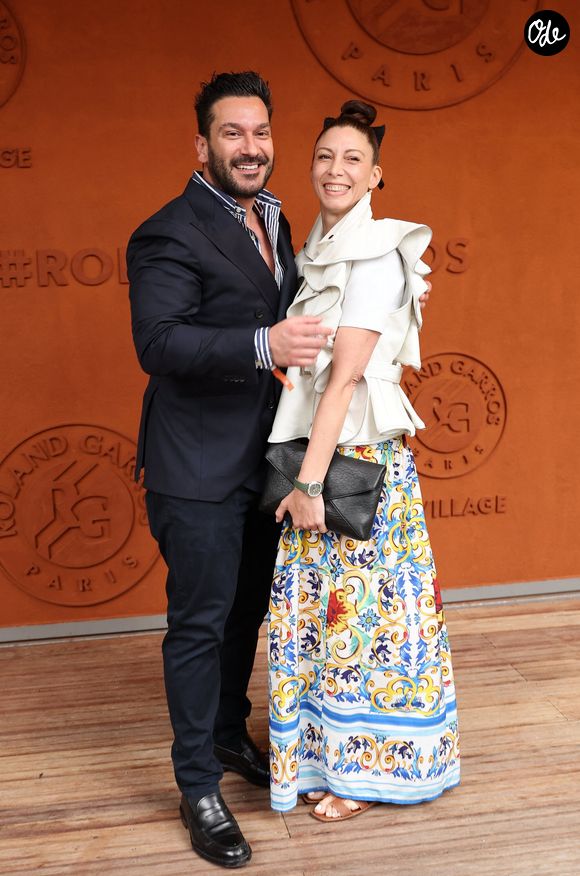 Denny Imbroisi et Silvia Notargiacomo au photocall du village lors des Internationaux de France de Tennis de Roland Garros 2026, à Paris, France, le 6 juin 2026. © Jacovides-Moreau/Bestimage