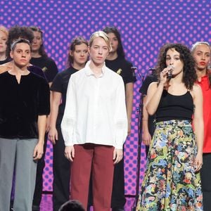 La Fondation lutte contre les violences faites aux femmes.
Exclusif - Barbara Pravi lors de l'enregistrement de l'émission "Nos voix pour toutes" au profit de la Fondation des femmes à l’Adidas Arena diffusée sur TMC le 25 novembre 2025, à Paris, France, le 19 novembre 2025. © Guirec-Moreau/Bestimage