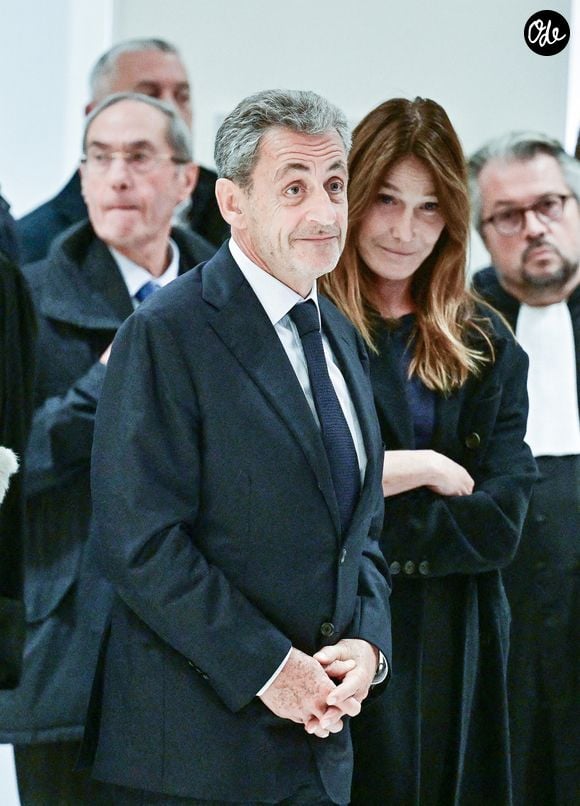 Nicolas Sarkozy condamné à 5 ans de prison à l'issue du procès de l'affaire du financement libyen au tribunal correctionnel de Paris, le 25 septembre 2025. 

© Christian Liewig / Bestimage