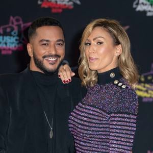 Slimane Nebchi et Vitaa assistent à la 21e cérémonie des NRJ Music Awards au Palais des Festivals le 09 novembre 2019 à Cannes, France.