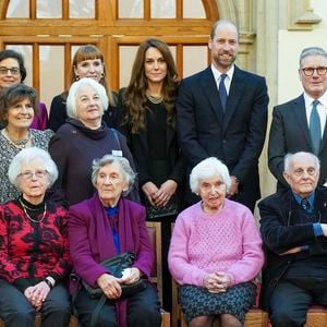 Le prince William, prince de Galles, et Catherine (Kate) Middleton, princesse de Galles, assistent à une cérémonie de commémoration des 80 ans de la libération du camp de concentration d'Auschwitz-Birkenau au Guildhall à Londres, le 26 janvier 2025.