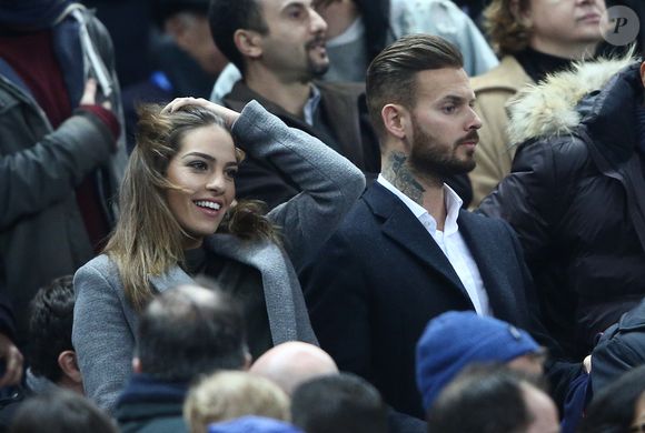 M. Pokora (Matt Pokora) et Scarlett - People au match amical France - Brésil au Stade de France à Saint-Denis le 26 mars 2015. Le Brésil à remporté le match sur le score de 3 buts à 1. © CYRIL MOREAU / BESTIMAGE