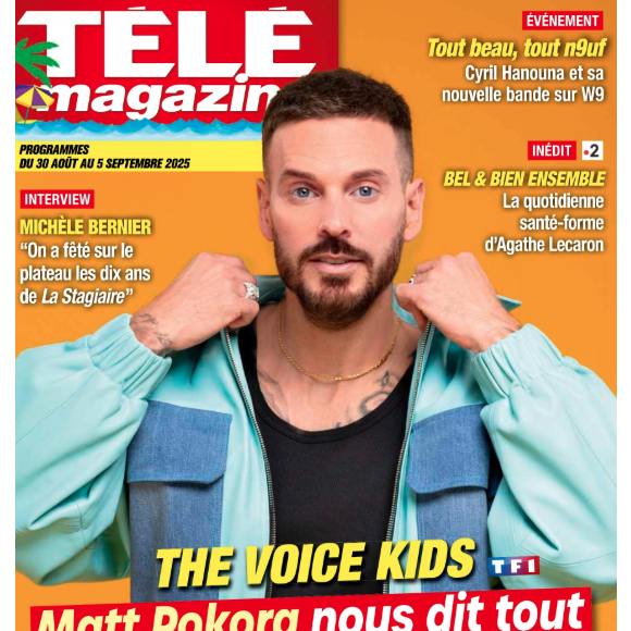 M. Pokora en couverture de "Télé Magazine", numéro du 19 aout 2025