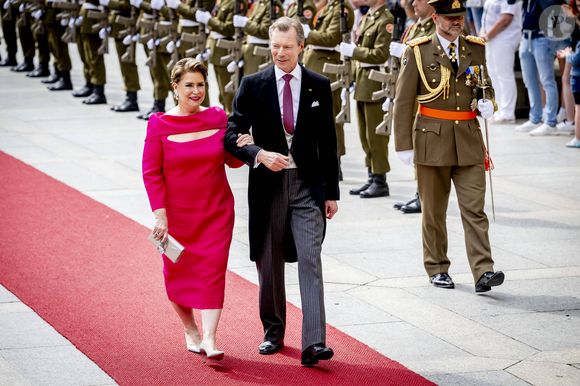 Le grand-duc Henri de Luxembourg, la grande-duchesse Maria Teresa de Luxembourg pour les célébrations de la fête nationale et pour le 25e anniversaire de règne du grand duc Henri le 23 juin 2025  Dana Press / Bestimage