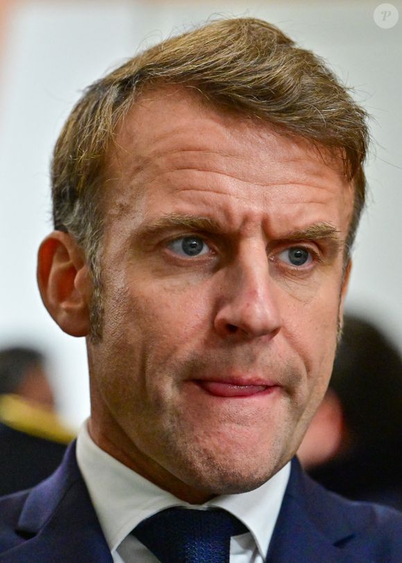 Le président de la République française Emmanuel Macron inaugure l'extension dite "Baumettes 3", du centre pénitentiaire de Marseille-Baumettes, en présence de Gérald Darmanin, garde des Sceaux, et Sabrina Agresti-Roubache, à Marseille, France, le 16 décembre 2025. © Christian Liewig/Bestimage